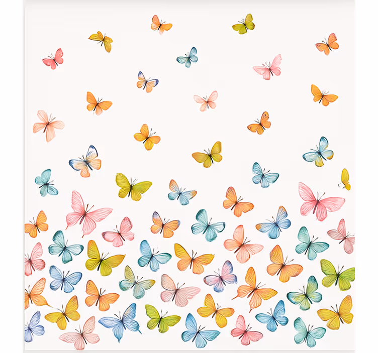 Cortina roller infantil mariposas coloridas volando - TenVinilo