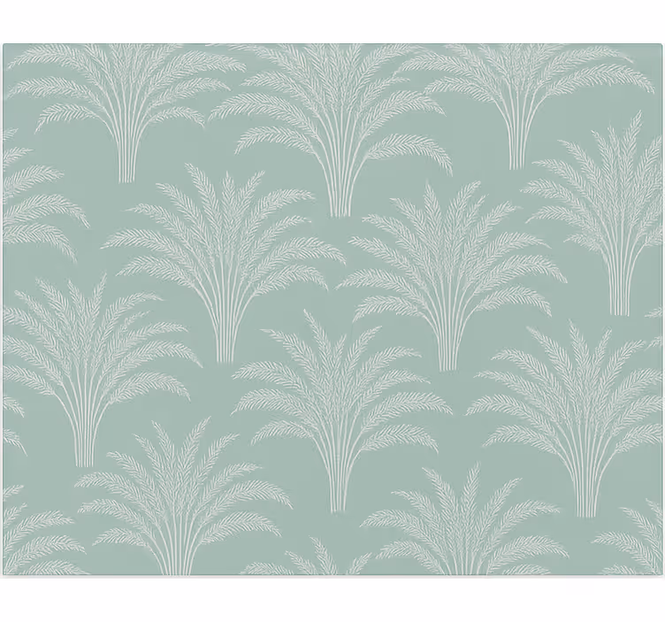 Cortina roller comedor estampado de hojas de trigo verde - TenVinilo