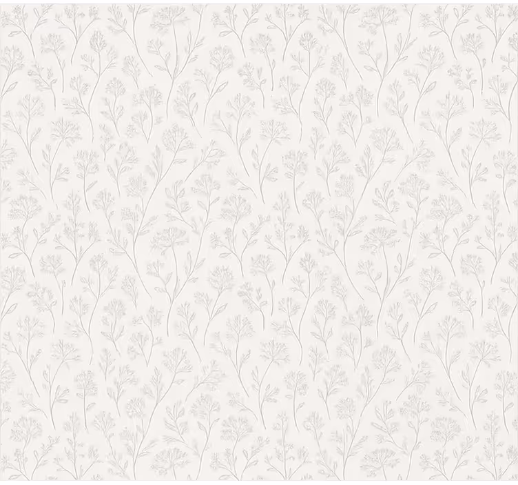 Cortina roller comedor arte floral gris delgado - TenVinilo
