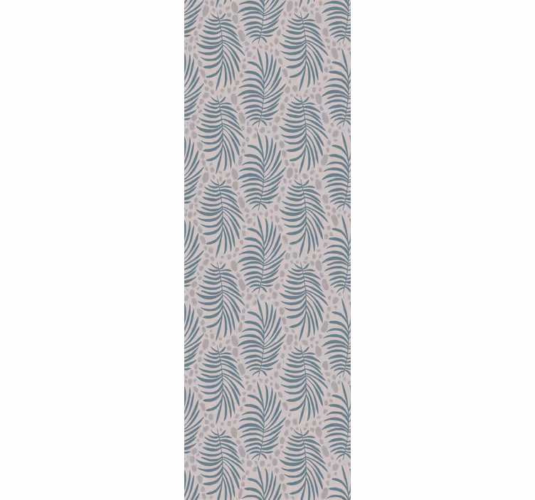 Cortina roller comedor hojas de palma tropicales - TenVinilo