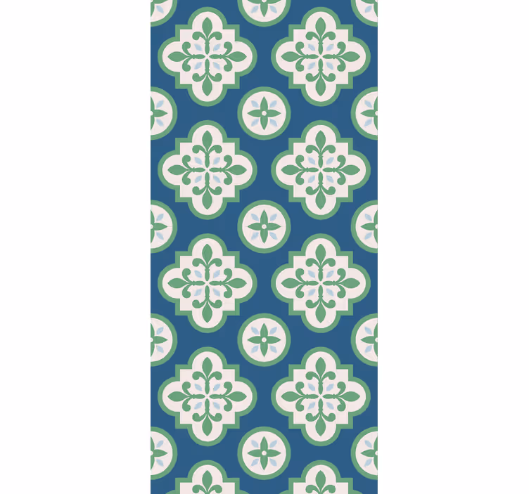 Cortina roller cocina azulejo verde trébol - TenVinilo