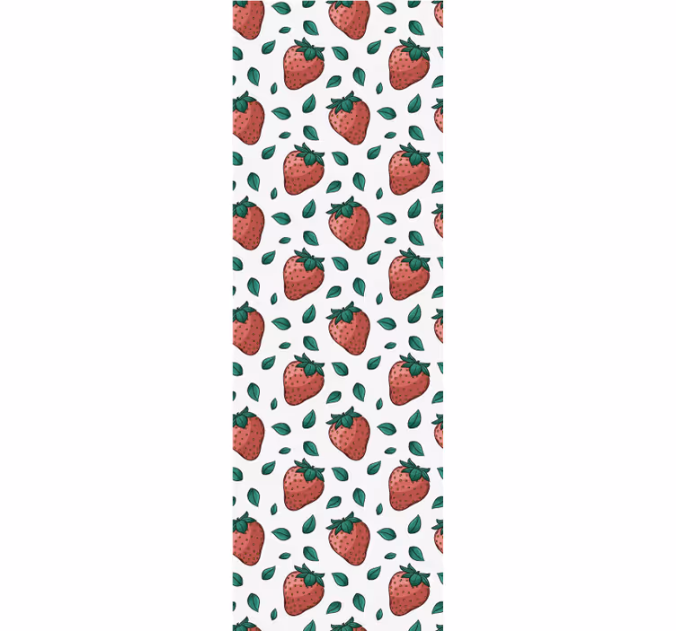 Cortina roller cocina fresas jugosas y hojas verdes - TenVinilo