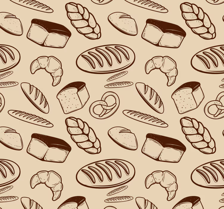 Cortina roller cocina panadería sin costuras - TenVinilo