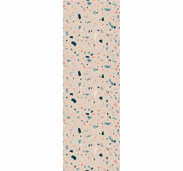 Cortina roller cocina patrón terrazzo pintado a mano - TenVinilo