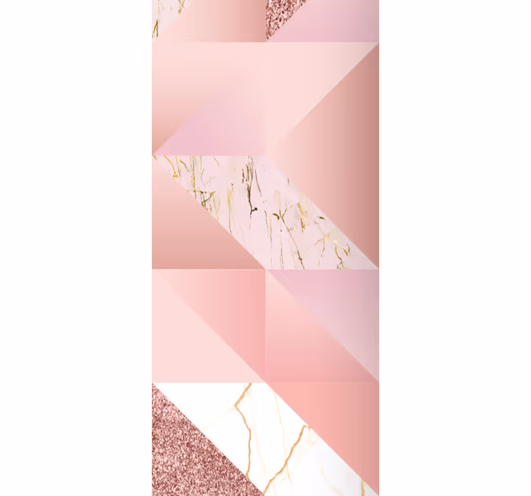 Cortina roller comedor mármol dorado rosa - TenVinilo
