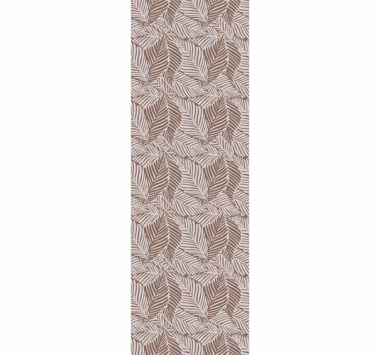 Cortina roller comedor hojas terracota - TenVinilo