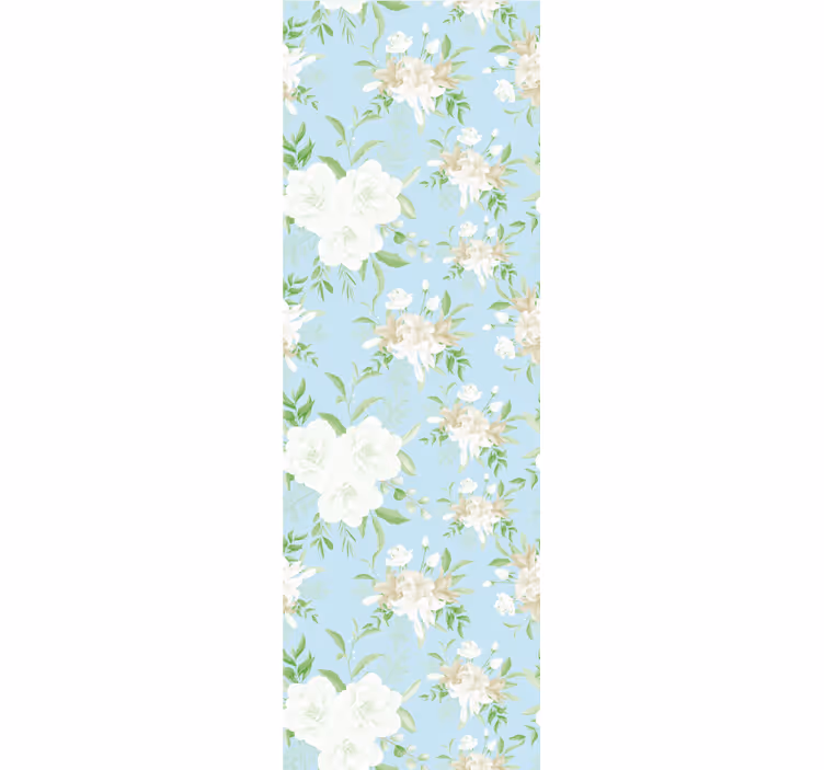 Cortina roller comedor estilo grandmillenial floral - TenVinilo