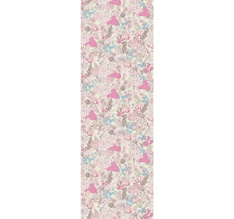 Cortina roller comedor estilo floral grandmillenial - TenVinilo