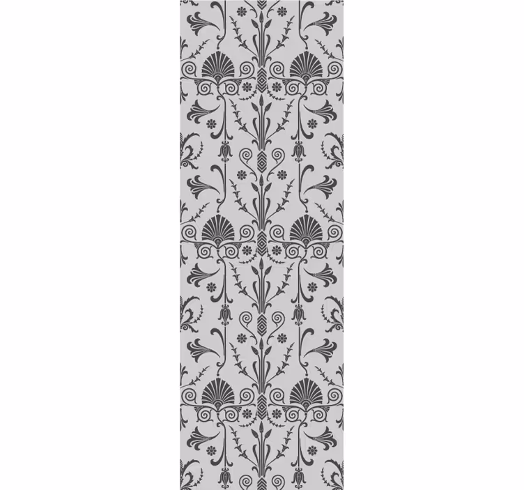 Cortina roller comedor estilo provincial gris - TenVinilo
