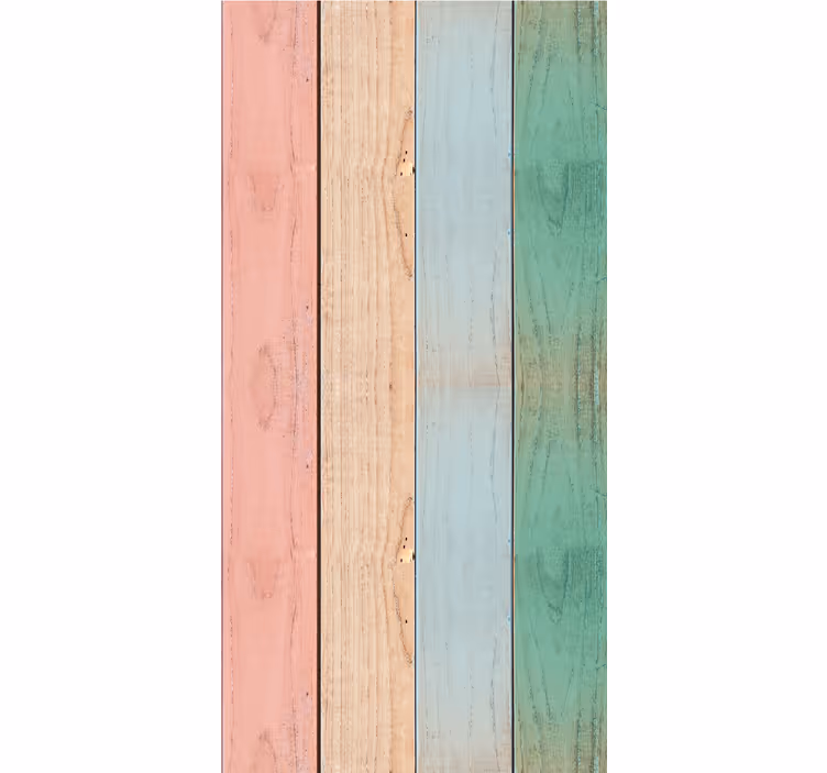 Cortina roller comedor tablones de colores texturizados - TenVinilo