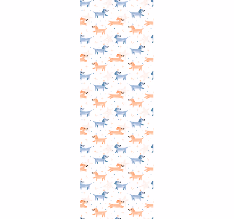 Cortina roller infantil perritos adorables con corona - TenVinilo