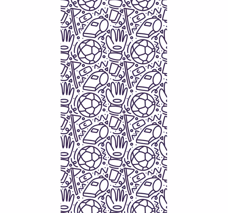 Cortina roller infantil diseño de doodles deportivos - TenVinilo