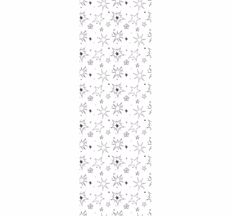 Cortina roller infantil patrón de estrellas silueteadas - TenVinilo