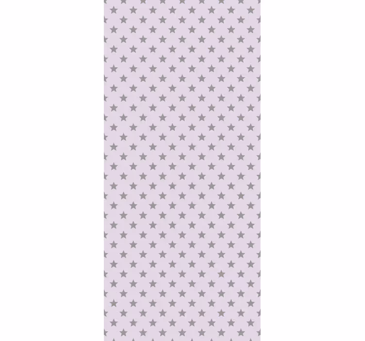 Cortina roller infantil estrellas grises fondo rosa - TenVinilo