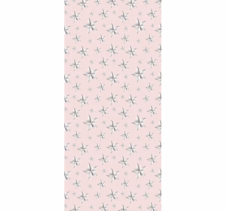 Cortina roller infantil estrellas blancas fondo rosa - TenVinilo