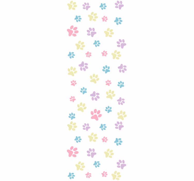 Cortina roller infantil patas de perro coloridas fantásticas - TenVinilo