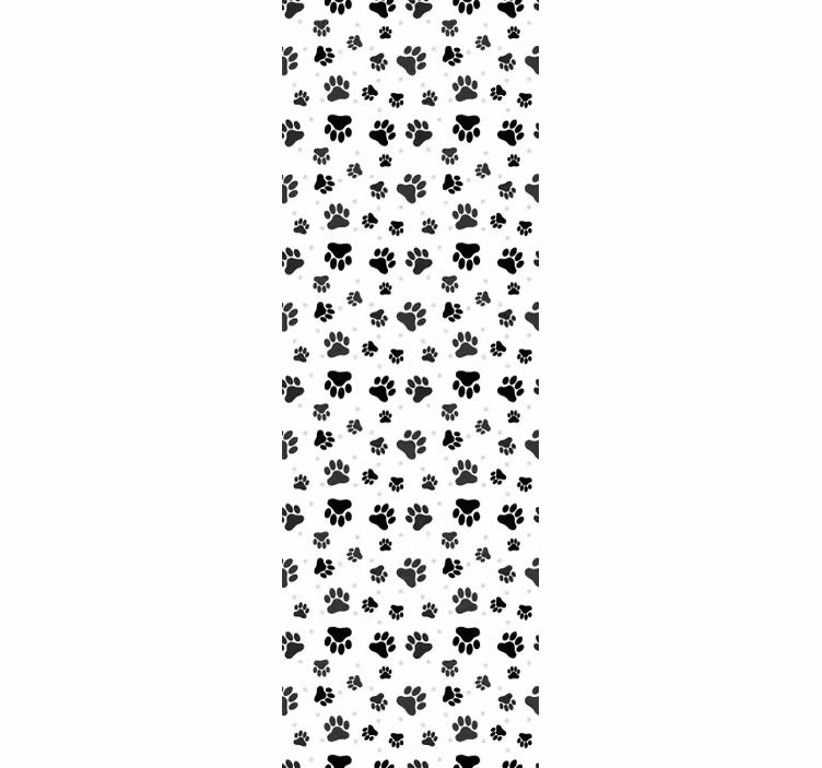 Cortina roller infantil con estampado de patas de mascotas - TenVinilo