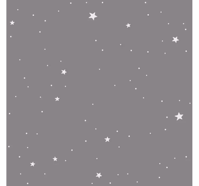 Cortina roller infantil estrellas blancas sobre fondo gris - TenVinilo