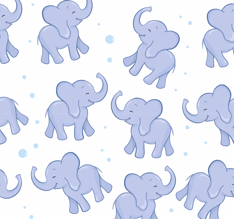 Cortina roller infantil elefante y burbujas - TenVinilo