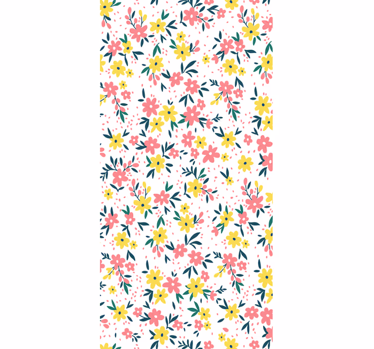 Cortina roller oficina flowerprint ifuru blanco - TenVinilo