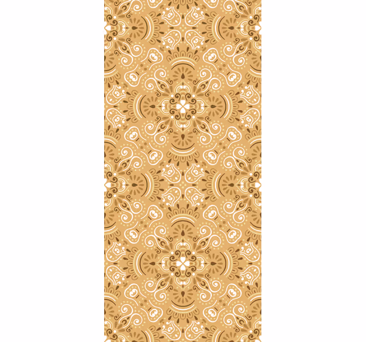 Cortina roller juvenil patrón ornamental beige vintage - TenVinilo