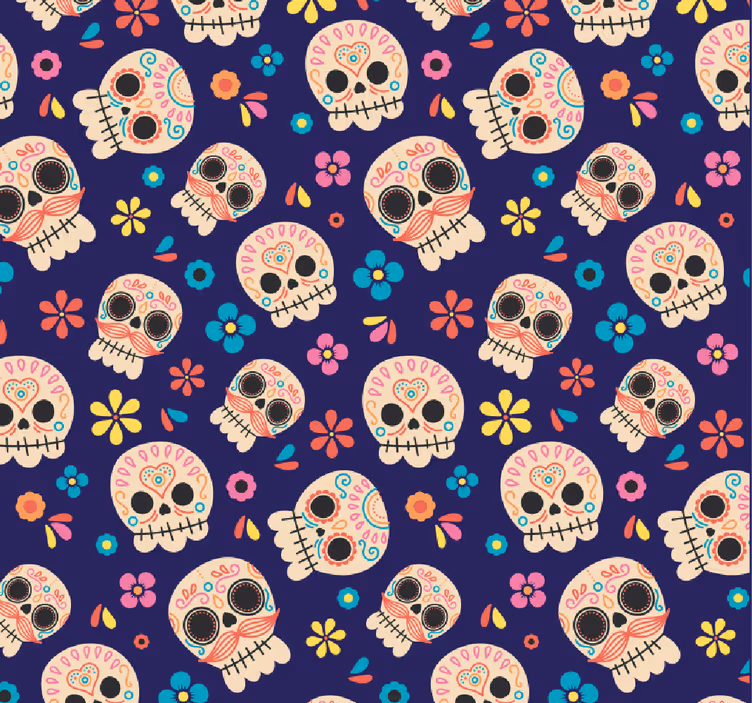 Cortina roller juvenil calaveras mexicanas - TenVinilo