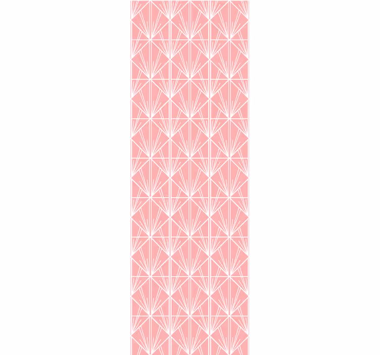 Cortina roller moderno patrón geométrico rosa - TenVinilo