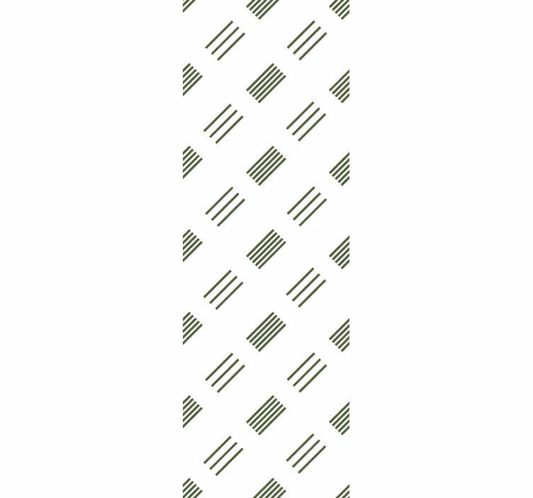 Cortina roller moderno diseño moderno en verde y blanco - TenVinilo