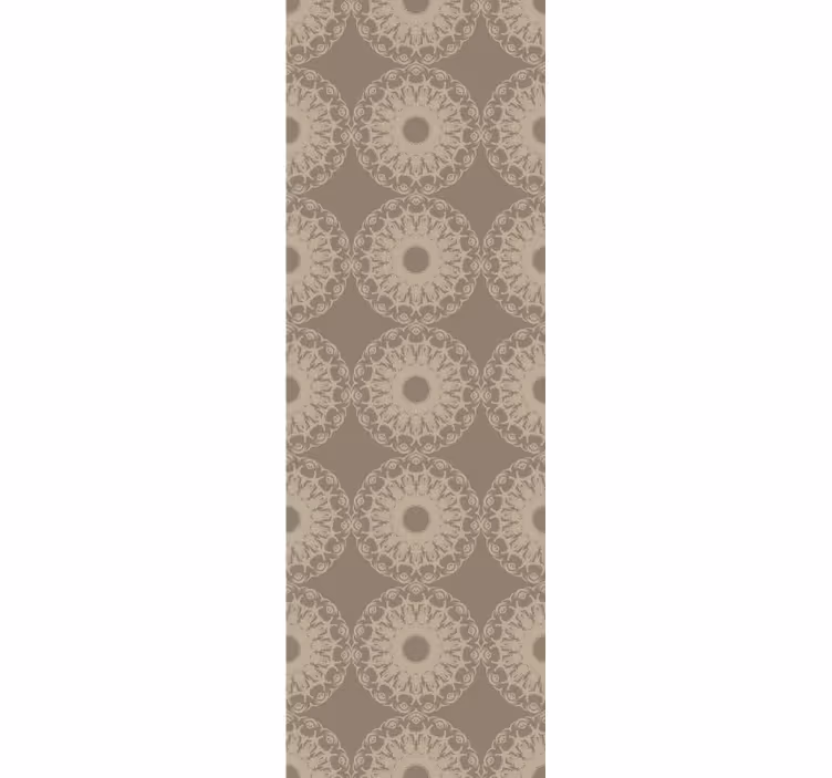 Cortina roller moderno círculos beige eclécticos - TenVinilo