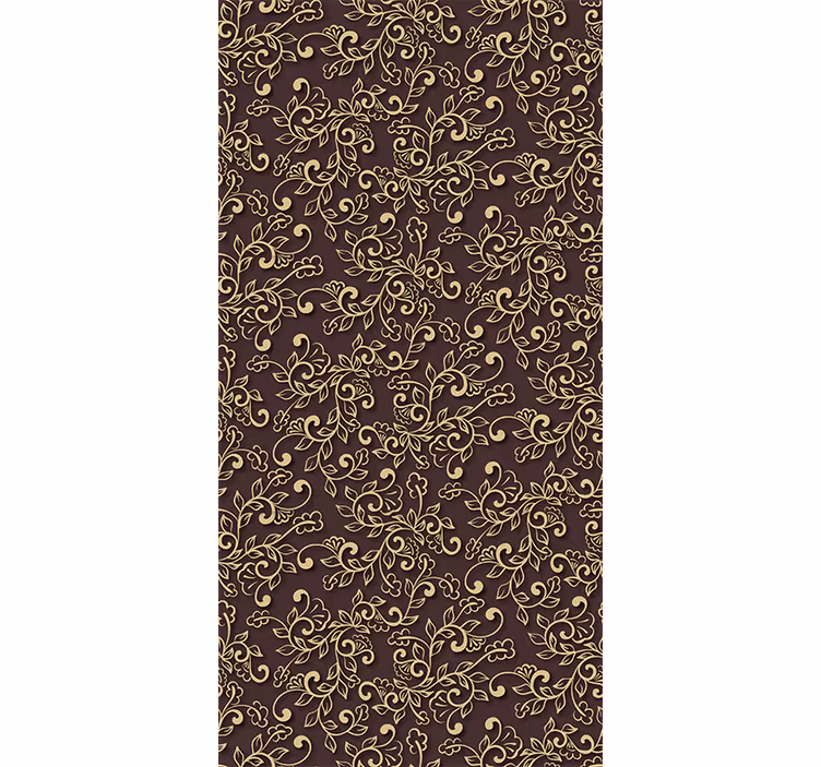 Cortina roller moderno estilo hojas de Árbol dorado - TenVinilo