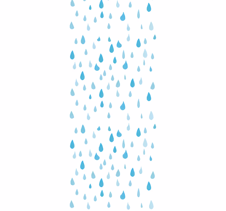 Cortina roller moderno gotas de agua acuarela azul - TenVinilo