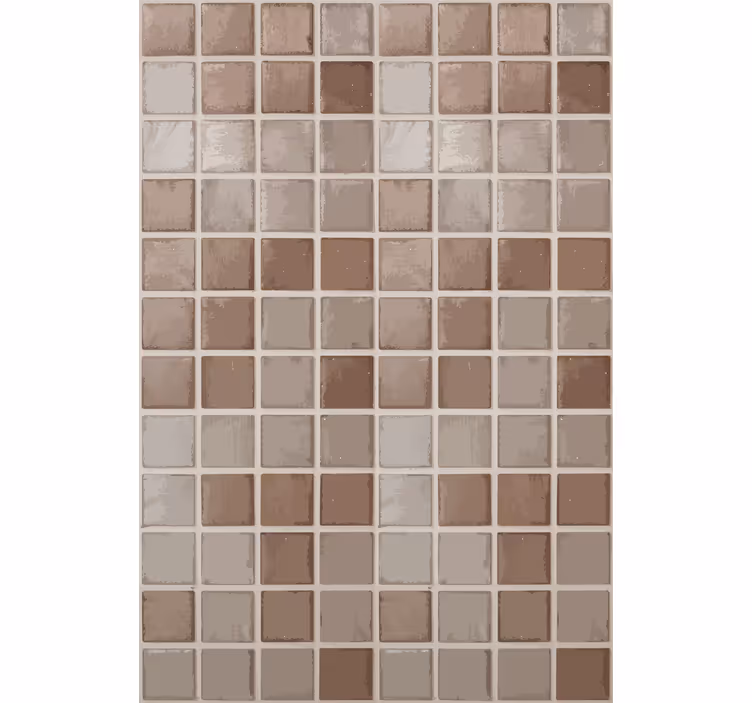 Cortina roller beige patrón de azulejos cerámicos - TenVinilo