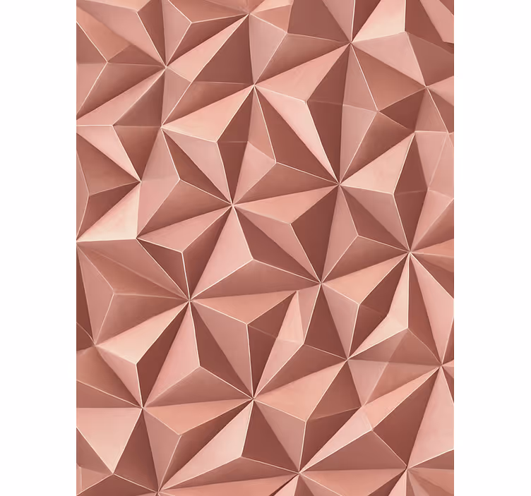 Cortina roller rosa geométrico abstracto en oro rosa - TenVinilo