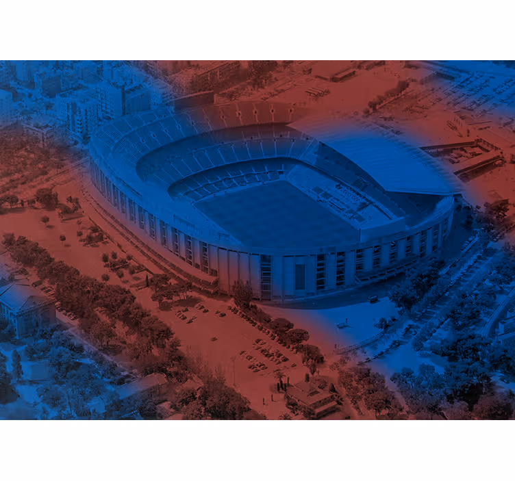 Cortina roller cocina fotomural camp nou 3d - TenVinilo