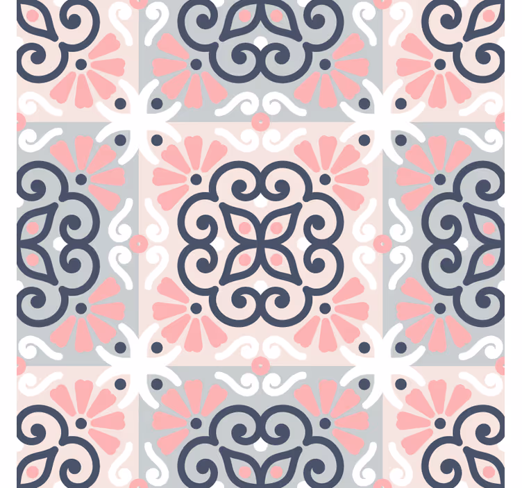 Cortina roller cocina azulejo mandala - TenVinilo