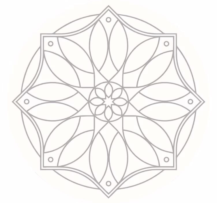 Cortina roller blanca diseño mandala - TenVinilo