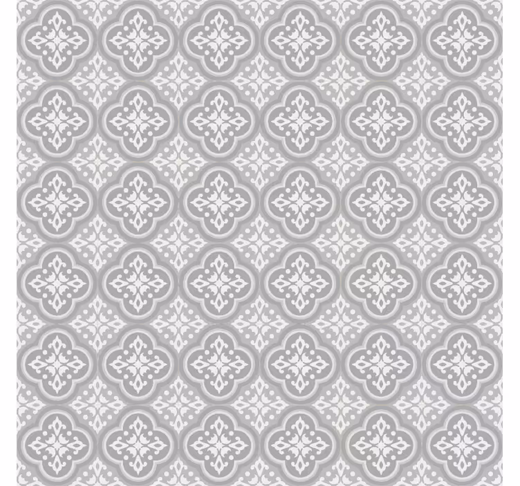 Cortina roller gris azulejos hidráulicos grises - TenVinilo