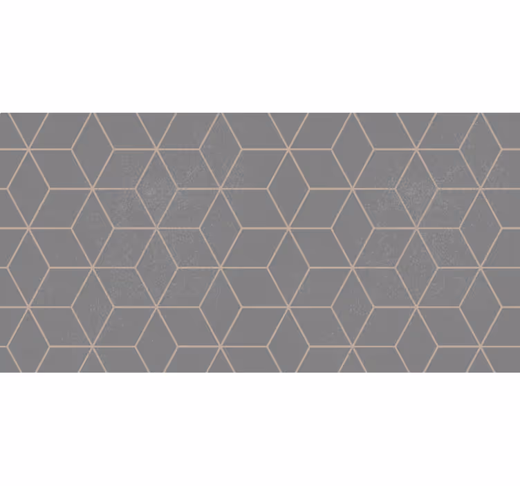 Cortina roller gris patrón hexagonal geométrico - TenVinilo