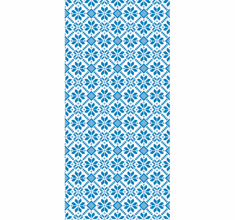 Cortina roller azul motivo azulejo azul - TenVinilo