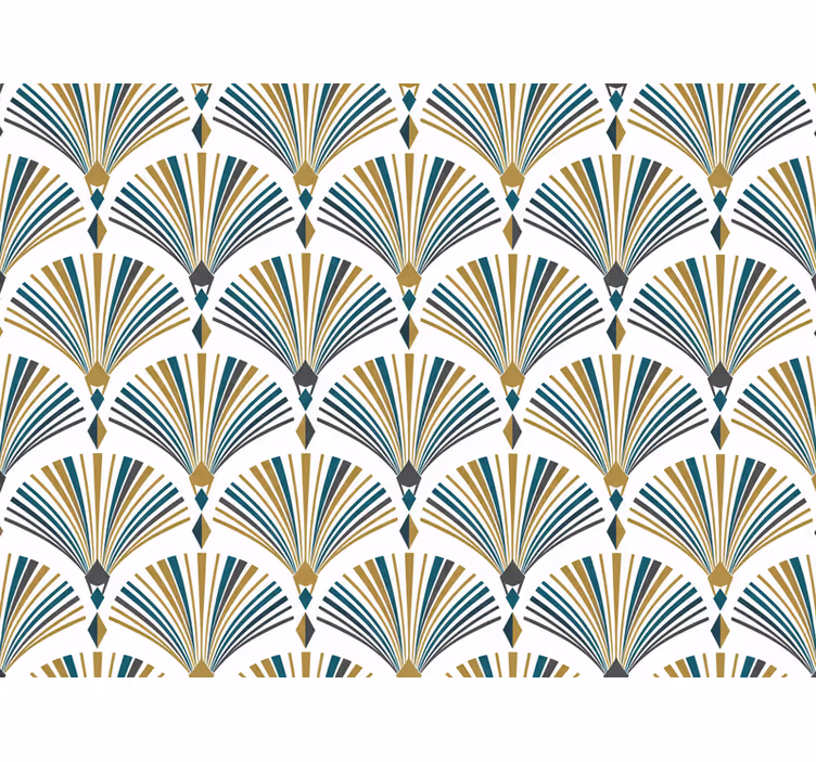 Cortina roller moderno mural vintage gatsby fan - TenVinilo