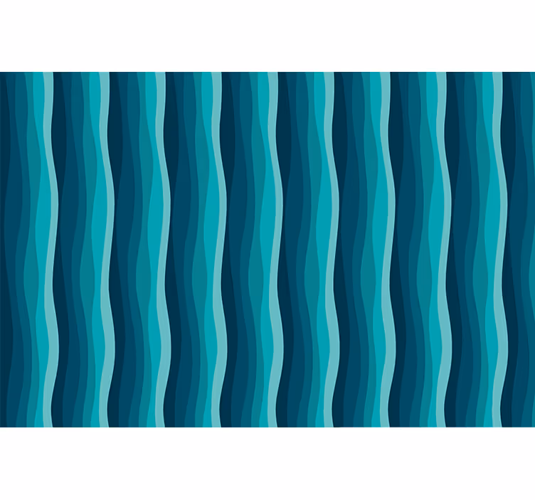 Cortina roller azul diseño de olas - TenVinilo