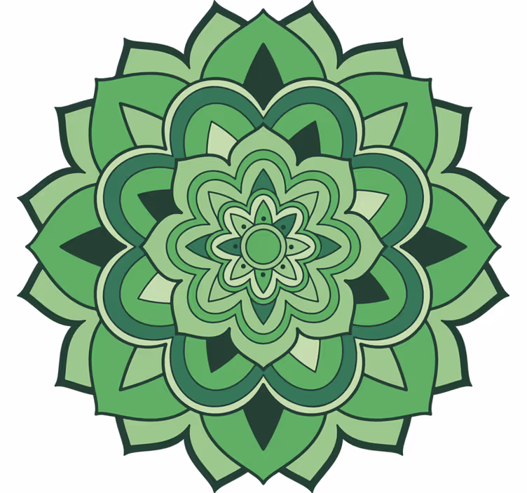 Cortina roller verde mandala verde - TenVinilo
