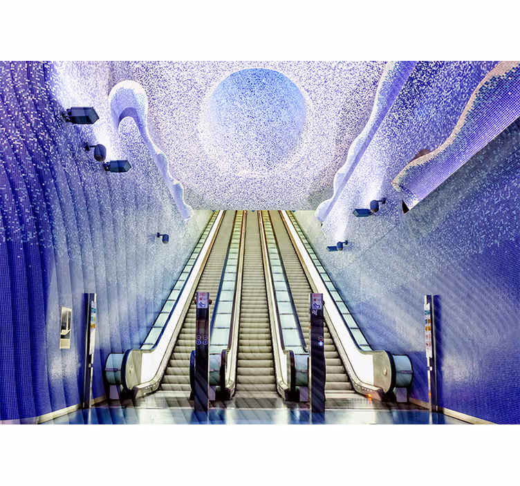 Cortina roller living comedor estación metro nápoles - TenVinilo