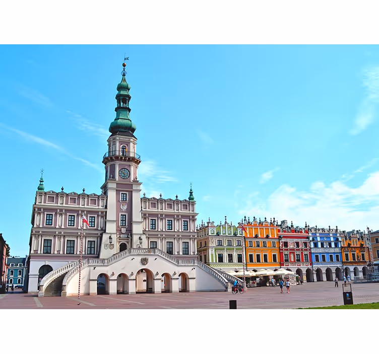 Cortina roller living comedor ciudad de zamość - TenVinilo