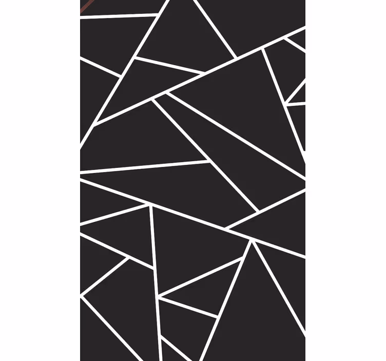 Cortina roller living comedor mosaico clásico blanco negro - TenVinilo