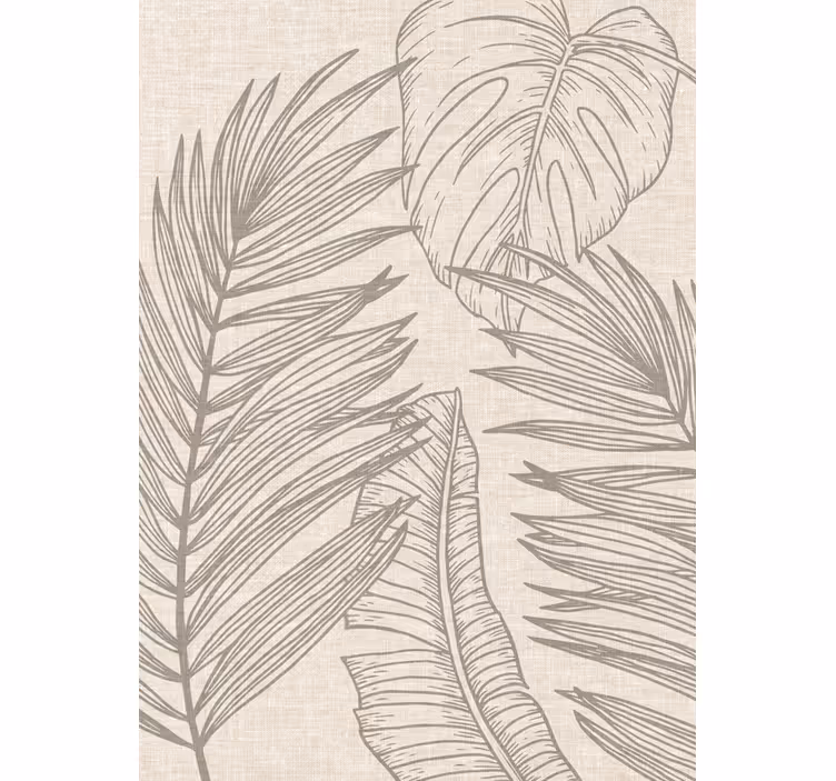 Cortina roller beige efecto tejido tropical - TenVinilo