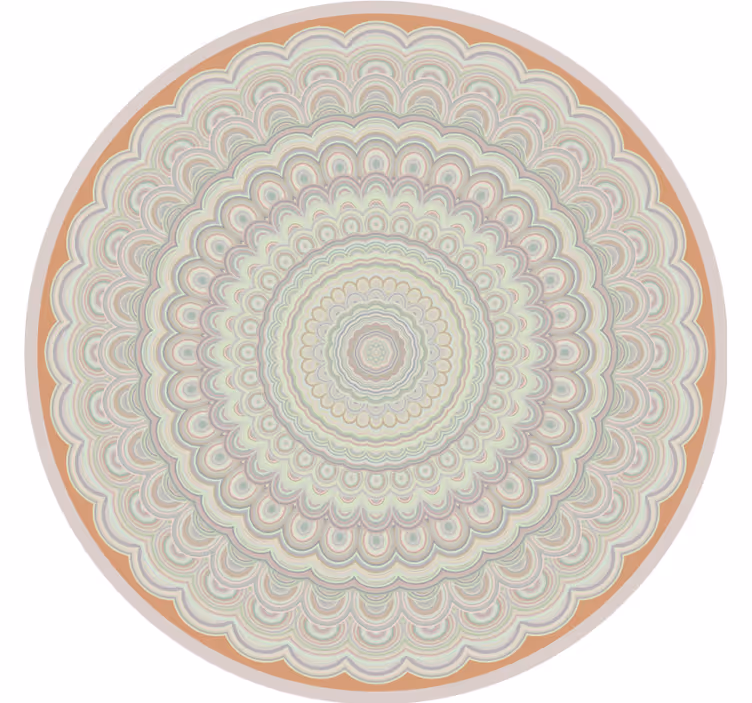 Cortina roller beige con mandala circular beige - TenVinilo