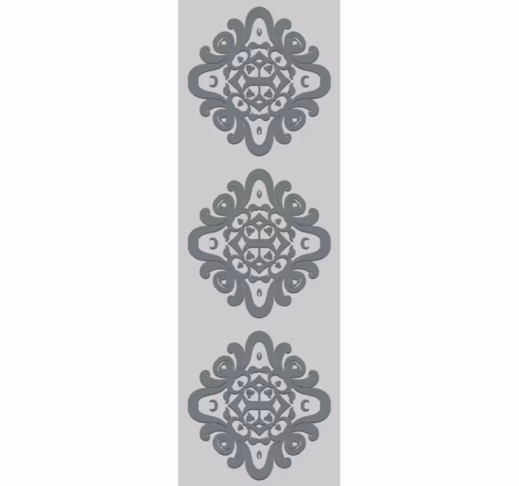 Cortina roller vintage con patrones florales intrincados - TenVinilo