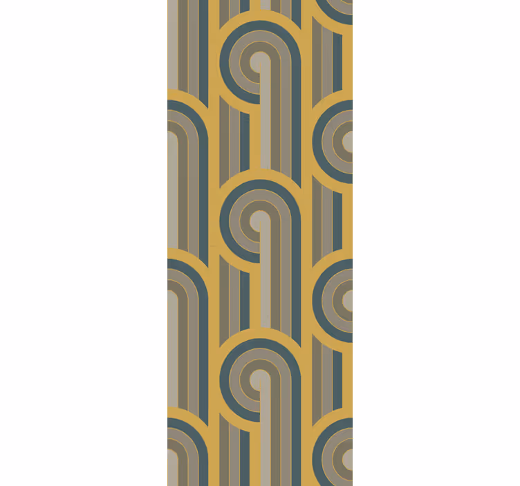 Cortina roller vintage formas geométricas art deco - TenVinilo