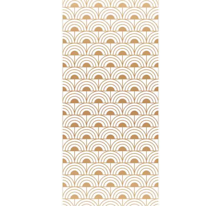 Cortina roller vintage patrón decorativo arco dorado - TenVinilo